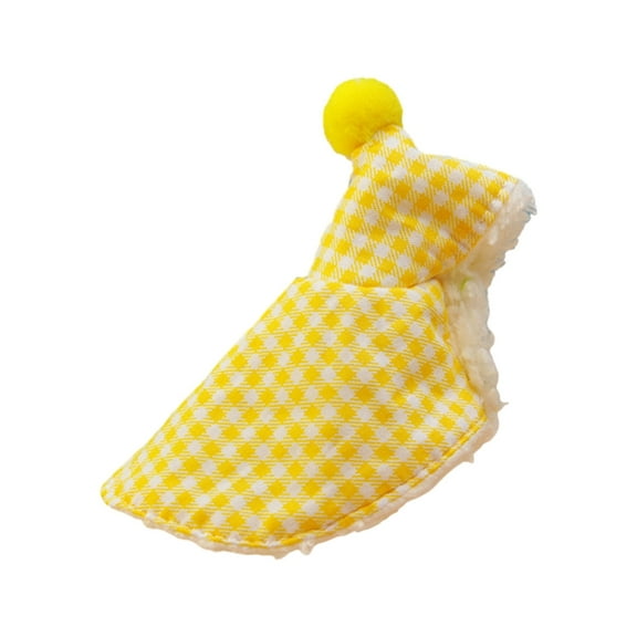 Stylish Practical Plaided Bird Outfit for Small Bird Comfortable Winter Warm Fleece Lining Parrots Cloak Capes for Outdo