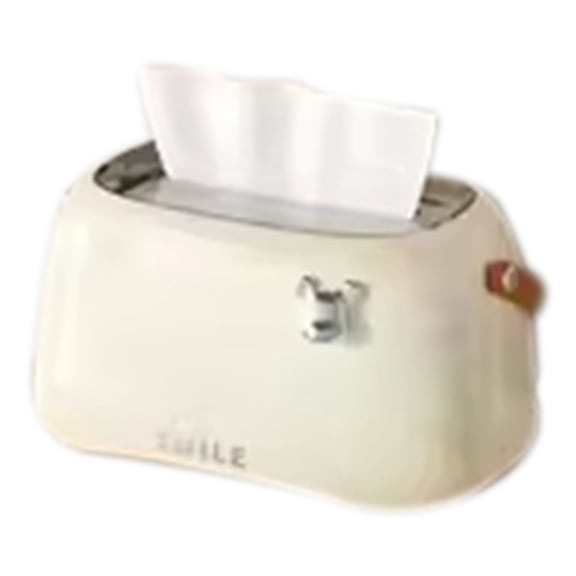 Stylish Press-Button Trash Can with Lid-Multifunctional Remote Control& Tissue Holder-Dust-Proof for Bedroom Living Room Cream Tissue Box