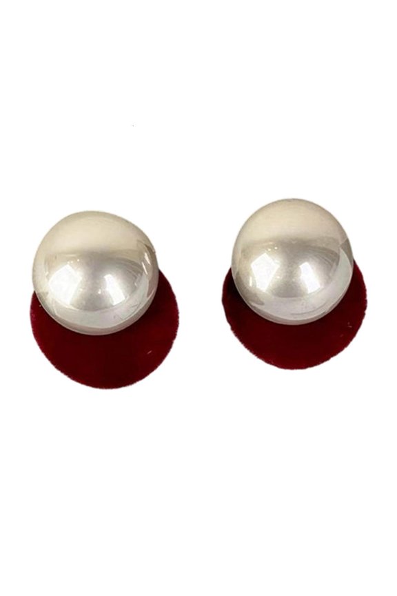 Vintage Inspire Flocking Pearls Earrings Winter Fashion Statement Pieces Casual Formal Outfit Matching Accessories