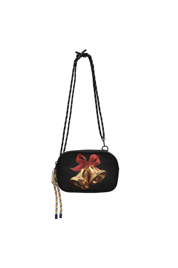 Stylish Printed Crossbody Phone Purse Zipper With Detachable Strap Daily Essentials 2 Golden Bells