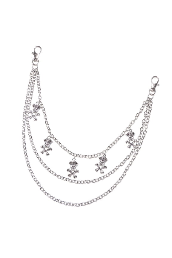 Stylish Punk Skull Chain Belt Accessory for Women and Girls Gothic Fashion