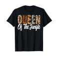 thumbnail image 1 of Stylish Queen of The Jungle Animal Print T-Shirt for Safari Birthday Celebrations, 1 of 5
