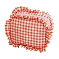 thumbnail image 1 of Stylish Quilted Gingham Cosmetic Organizer Pouch For Travel And Daily Use With Ruffle Design Elegant Makeup Storage Solution, 1 of 2