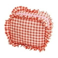 thumbnail image 1 of Stylish Quilted Gingham Cosmetic Organizer Pouch For Travel And Daily Use With Ruffle Design Elegant Makeup Storage Solution, 1 of 2