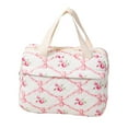 thumbnail image 1 of Stylish Quilted Lunch Tote Bag For Women With Front Pocket Insulated Container For Work Meals, 1 of 3