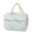thumbnail image 1 of Stylish Quilted Lunch Tote Bag For Women With Front Pocket Insulated Container For Work Meals, 1 of 3