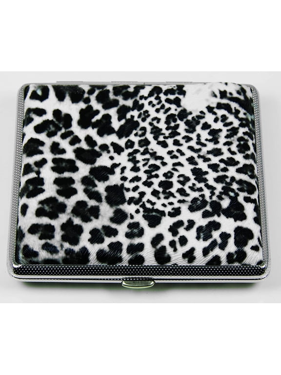 Stylish RFID Blocking Double Sided King Cigarette Case Holder and Credit Card RFID Protective Security Wallet (Leopard)