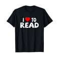 thumbnail image 1 of Stylish Reader T-Shirt with Heart Design - Perfect for Book Lovers, 1 of 5