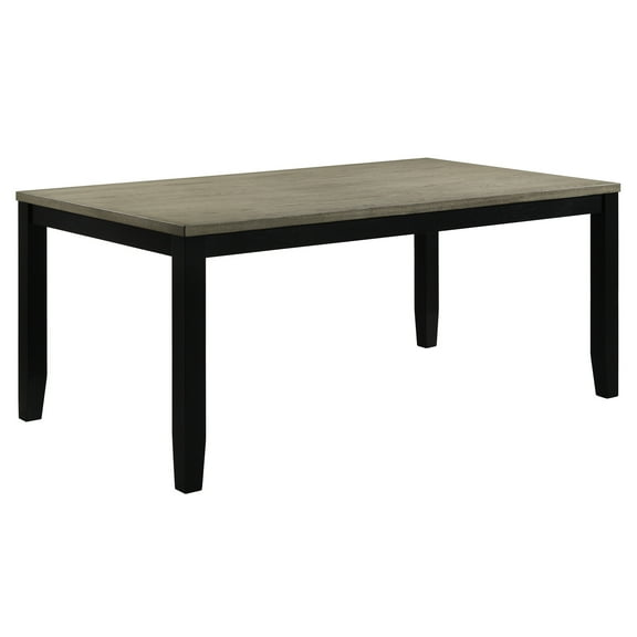Stylish Rectangular Dining Table With Two-tone Finish, Wood Base, Contemporary For Room Style Table, Rectangular, Two-tone,