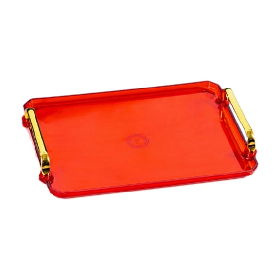 Stylish Rectangular Tray for Organizing Jewelry and Cosmetics,Toilet lid tray（ red, 30.5*21.8*1.8cm)