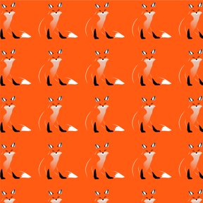 Stylish Red Foxy Fox Premium Roll Gift Wrap Wrapping Paper