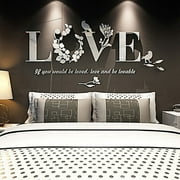 Stylish Removable 3D Leaf LOVE Wall Sticker Art Vinyl Decals Bedroom Decor Cuekondy Home Decoration