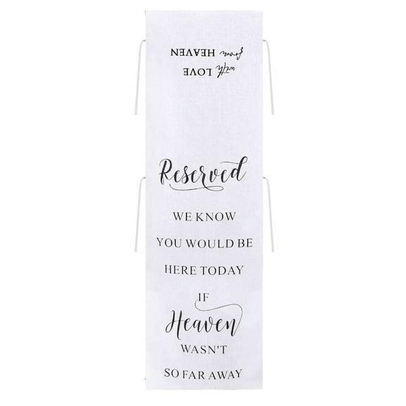 Stylish Reserved Seat Sign Sturdy Brushed Fabric Wedding Event Decoration for Chairs Tables and Gatherings