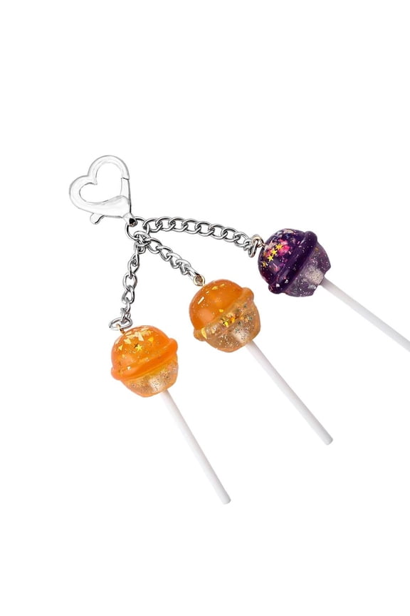 Stylish Resin Lollipop Keychain Colorful Candy Inspires Keyring For Keys Backpack Accessory Unique Designs Accessories