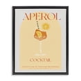 thumbnail image 1 of Stylish Retro Aperol Cocktail Black Framed Floater Canvas Wall Art, design by Lil' Rue, 1 of 10
