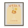 thumbnail image 1 of Stylish Retro Aperol Cocktail Brown Framed Floater Canvas Wall Art, design by Lil' Rue, 1 of 10