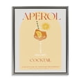 thumbnail image 1 of Stylish Retro Aperol Cocktail Gray Framed Floater Canvas Wall Art, design by Lil' Rue, 1 of 10
