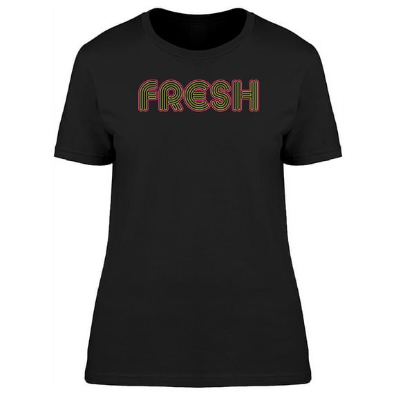 Stylish Retro Fresh Slogan Women's Black T-shirt