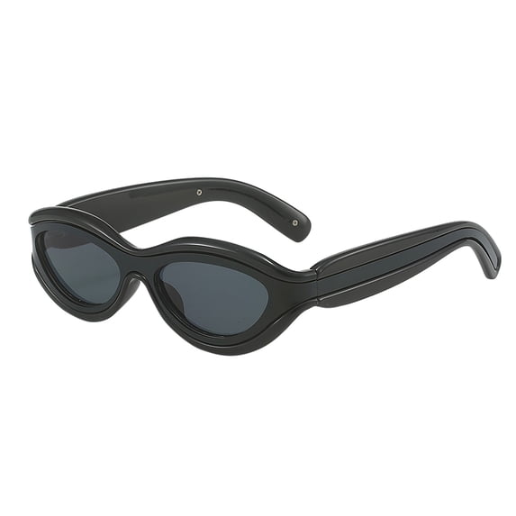 Stylish Retro Oval Sunglasses For Women With Durable Thick Frame And Classic Cat Eye Design For Outdoor Sun