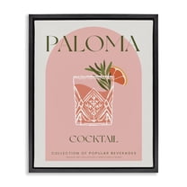 Stylish Retro Paloma Black Framed Floater Canvas Wall Art, design by Lil' Rue