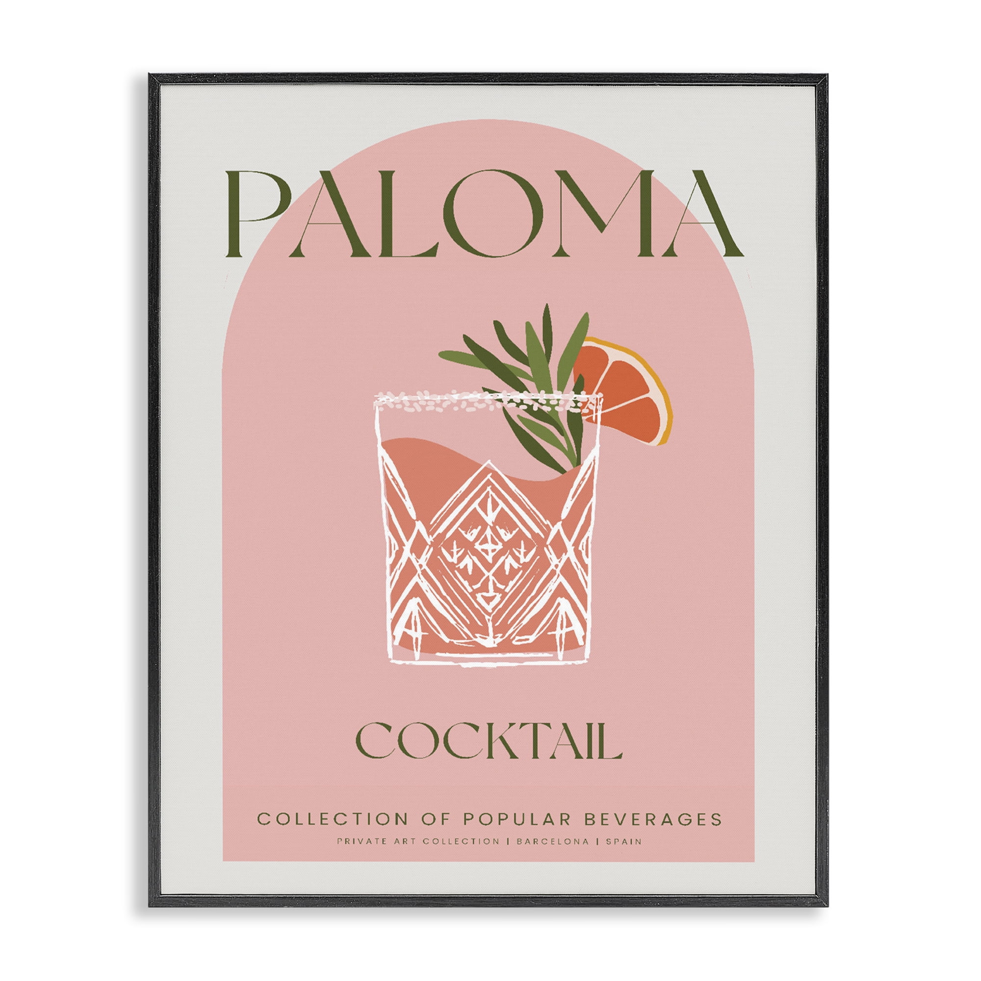 Stylish Retro Paloma Black Framed Giclee Art, design by Lil' Rue