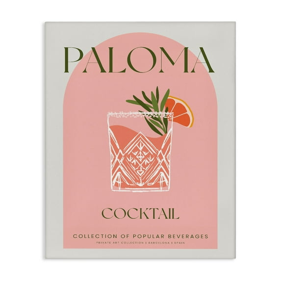 Stylish Retro Paloma Canvas Wall Art, design by Lil' Rue