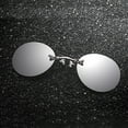 thumbnail image 1 of Stylish Retro Round Clip On Glasses - 2024 Sunglasses for Men - Fashionable Rimless Design for Cycling and Outdoor Activities, 1 of 3