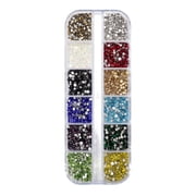 Stylish Rhinestone Bedazzling Kit, 12 Multicolor Shiny Gems Collection for Nail Art Creativity & Handmade Decoration Crafting Projects