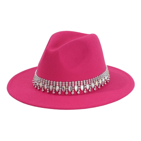Stylish Rhinestone Cowboy Hat for Men and Women - Western Party Accessory with Flat Brim for Country Dance