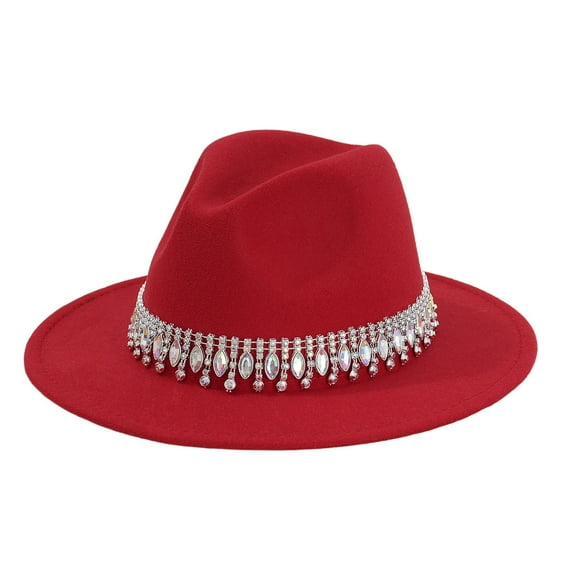 Stylish Rhinestone Cowboy Hat for Men and Women - Western Party Accessory with Flat Brim for Country Dance