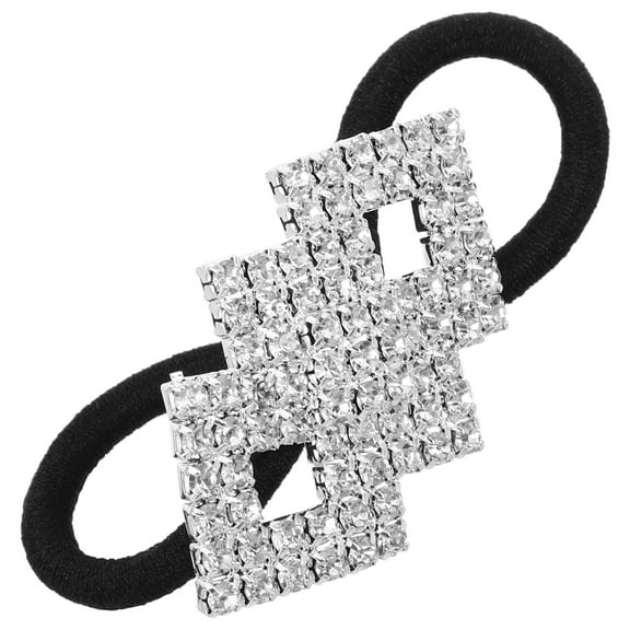 Stylish Rhinestone Hair Accessories for Women Elastic Hair Bands, Sparkly Ponytail Holders Decorative Hair Ties for Girls