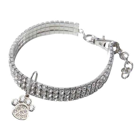 Stylish Rhinestone Stretch Necklace for Dogs and Cats Fashion Pet Accessory Collar
