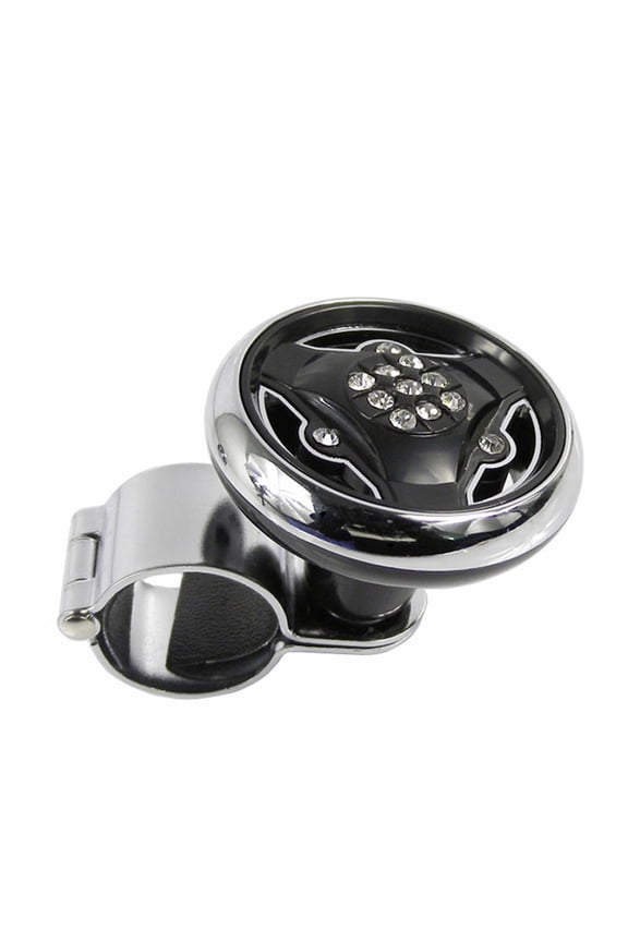 Stylish Rhinestones Car Steering Wheel Spinner Knob Handle Control Ball Booster