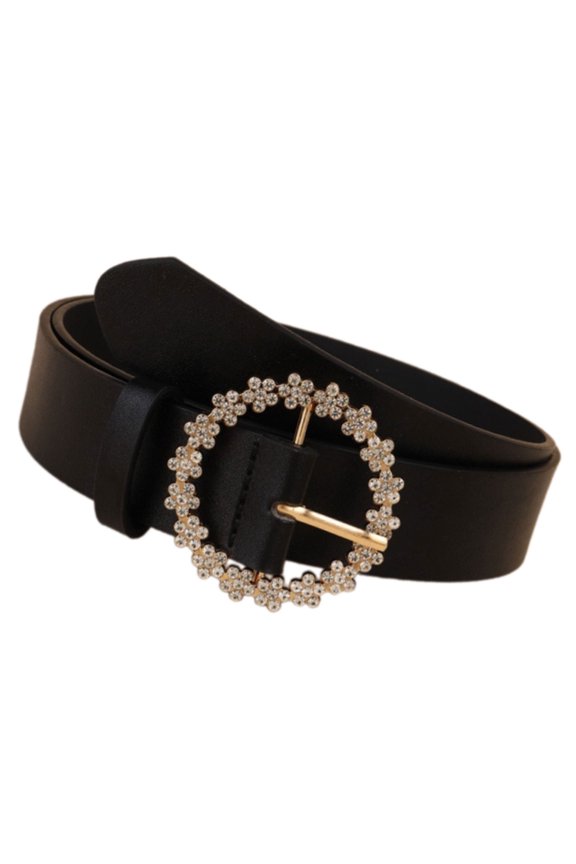 Stylish Rhinestones Embellished Waist Belt Soft PU Leather Waist Girdle Adjustable Strap For Dresses And Outfits