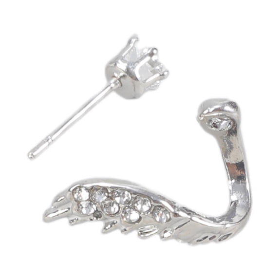 Stylish Rhinestones Embellished Wing Ear Bone Nails For Women Elegant Crystal Cartilage Studs Earring Trendy Jewelry