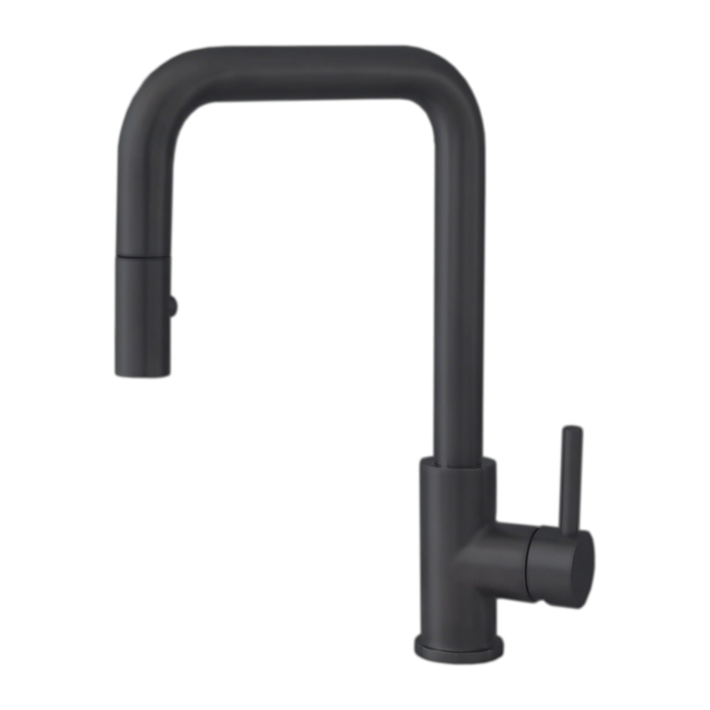 Stylish Rivo One-Handle Matte Black Pull Down Kitchen Faucet Height 14" K-148N