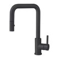 thumbnail image 1 of Stylish Rivo One-Handle Matte Black Pull Down Kitchen Faucet Height 14" K-148N, 1 of 14