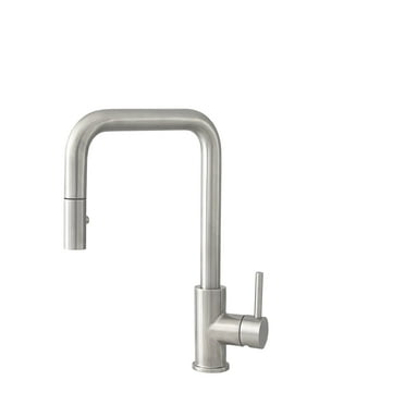 Stylish Rivo One-Handle Stainless Steel Pull Down Kitchen Faucet Height 14" K-148S
