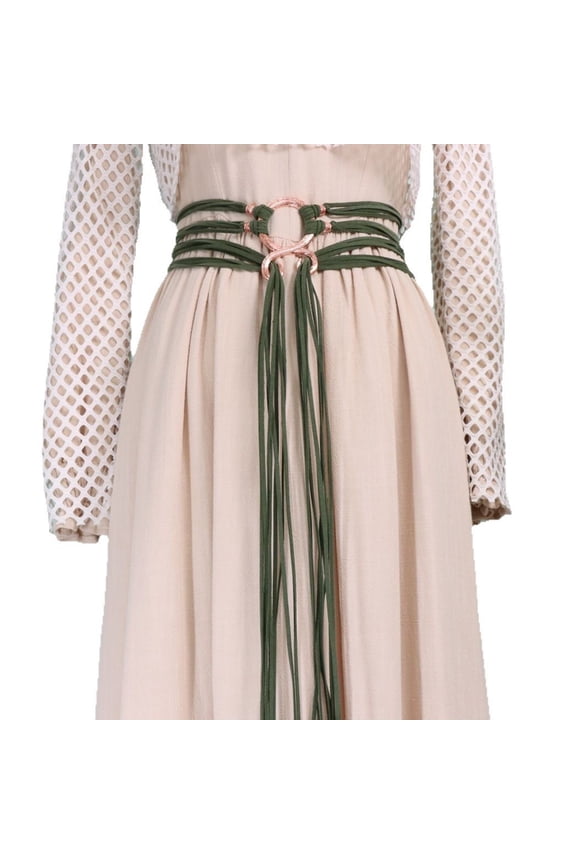 Stylish Rope Belt With Adjustable Length Soft Faux Leather Long Rope Wasit Sash For Casual And Formal Outfits
