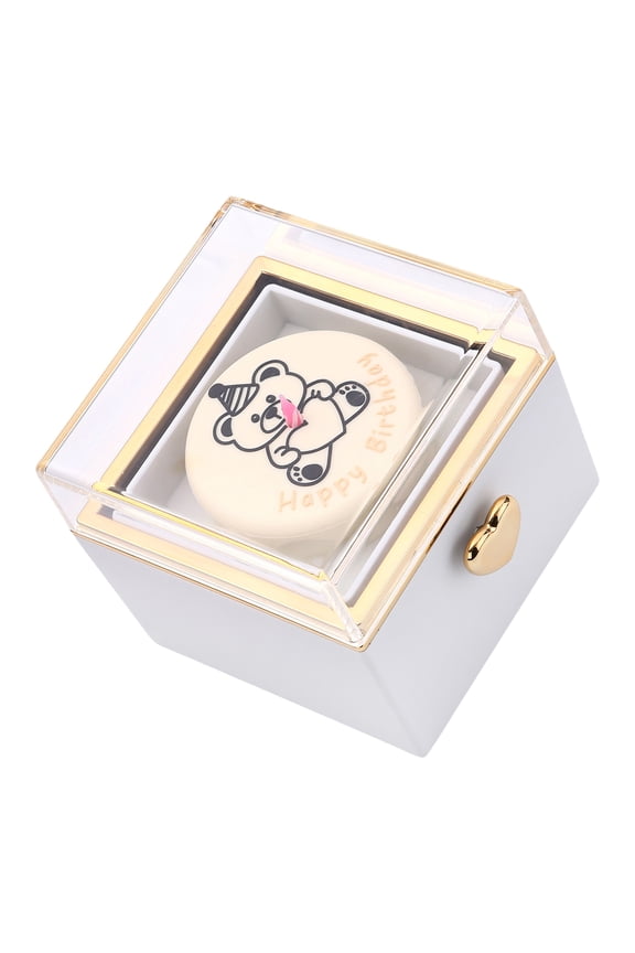 Stylish Rotating Rings Box Surprises Gift with Holder for Engagements and Confessions Stylish Jewelry Display Case