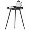 thumbnail image 1 of Stylish Round End Table - Small Side Table, Mini Metal Bedside Table for Living Room, Bedroom, Sofa Side - Modern Black Decor for Small Spaces, 1 of 12