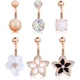 Stylish and Safe Surgical Stainless Steel Belly Button Rings Set for