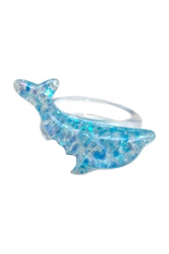 Stylish Sea Inspired Glittering Rings Featuring Dolphin Shape And Comfort Fit Accessory Design For Women Men