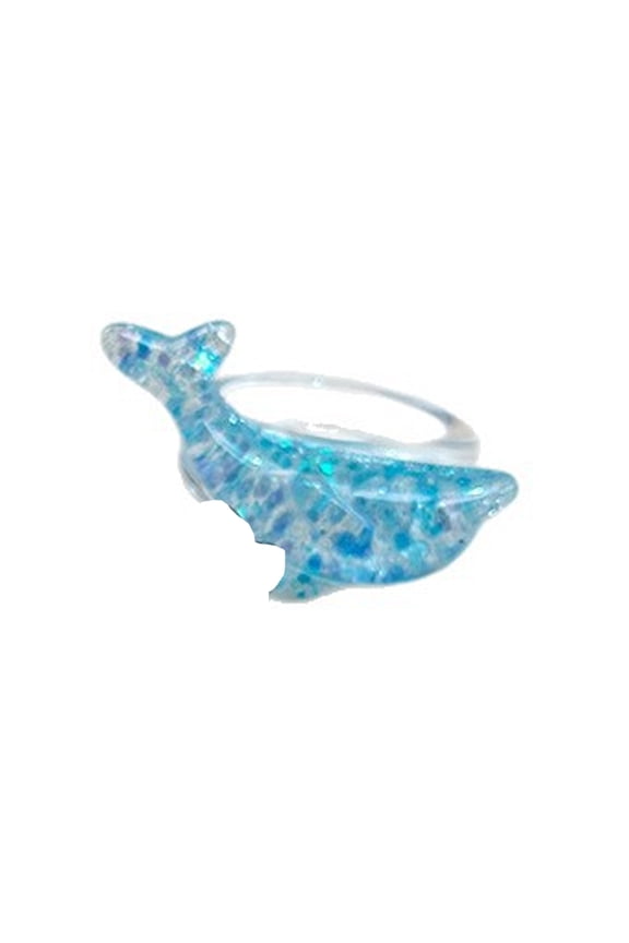 Stylish Sea Inspired Glittering Rings Featuring Dolphin Shape And Comfort Fit Accessory Design For Women Men