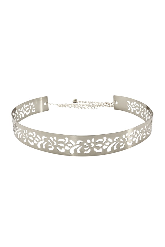 Stylish Shiny Mirror Metal Waist Belt For Women Adjustable Small To Plus Size