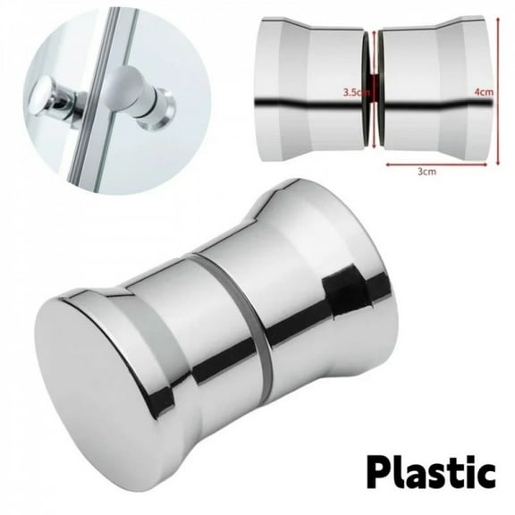 Stylish Shower Glass Door Handle,Sliding Shower Doors Knob,Double Sided Pull Hardware Replacement Parts for Bathroom Glass Doors