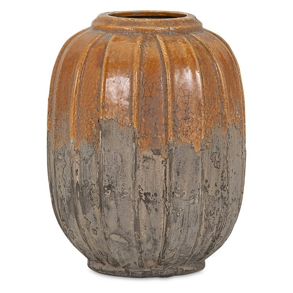 Stylish Simone Small Orange Stone Ceramic Vase