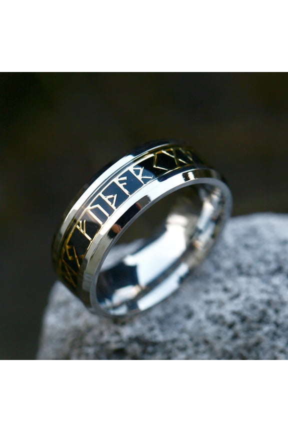 Stylish Simple Stainless Steel Ring Black Gold Plating Titanium Finish Ring US Size 7 8 9 10 11 12 13 Elegant Finish