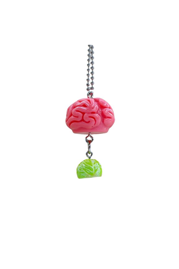 Stylish Simulation Brain Keyring Halloween Keychain Handmade Bag Decoration