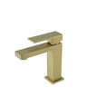 thumbnail image 1 of Stylish Single-Handle Brushed Gold Bathroom Faucet Height 6½" B-112G, 1 of 8